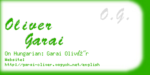 oliver garai business card